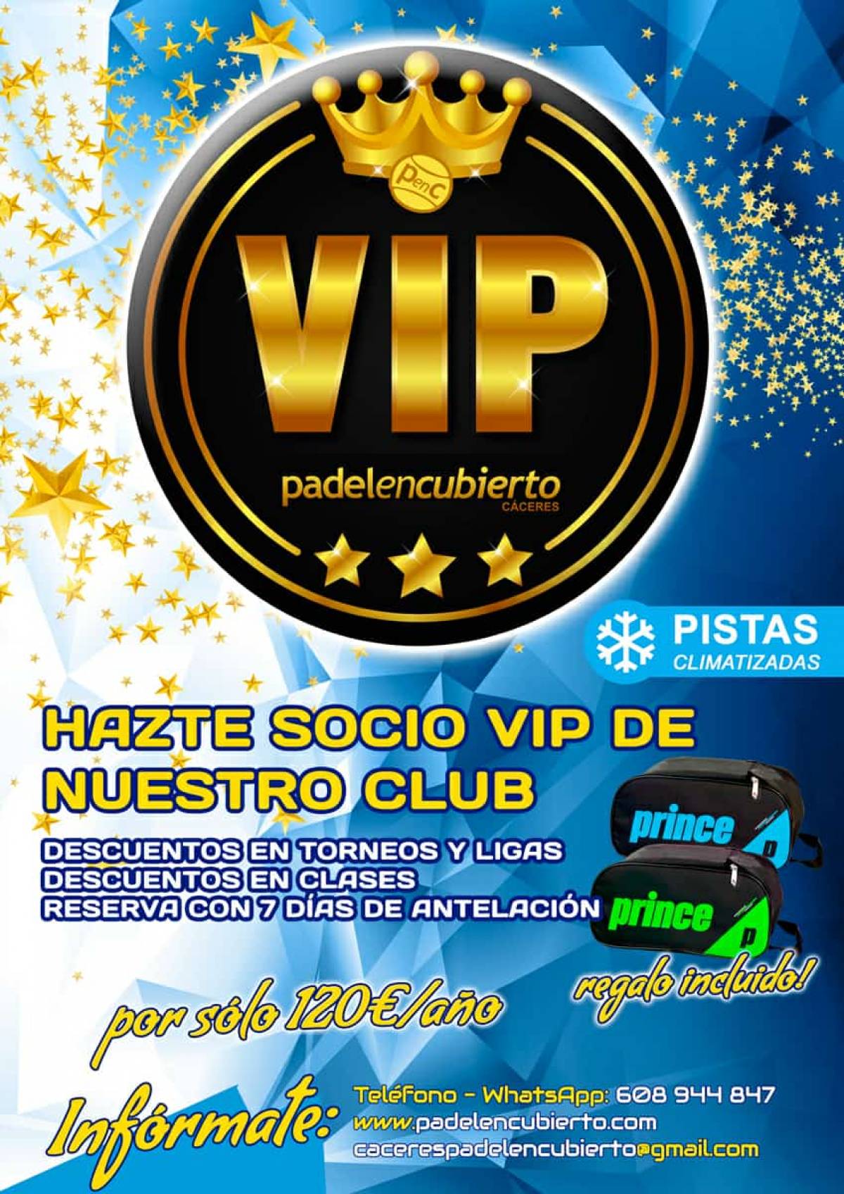 Hazte Soci@  Vip de Padelencubierto Caceres 2024/25